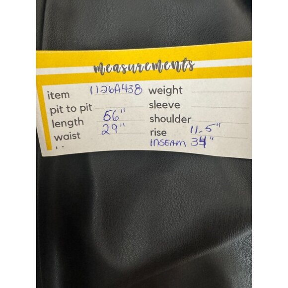 2/$30 ZARA Small High-Waisted Faux Leather Halter Bib Overalls Cargo Style - Picture 15 of 16